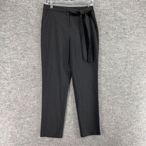 Mosaic & Co Dress Pants Women M Medium Black High Rise Flat Front Skinny Belted